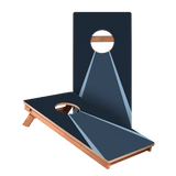 Classic Triangle Monotone Blue Backyard 1x2ft Cornhole Boards