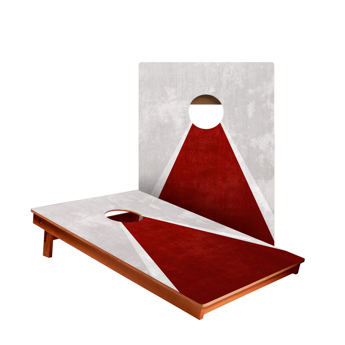 Classic Triangle Red Distressed Backyard 2300 Cornhole Boards