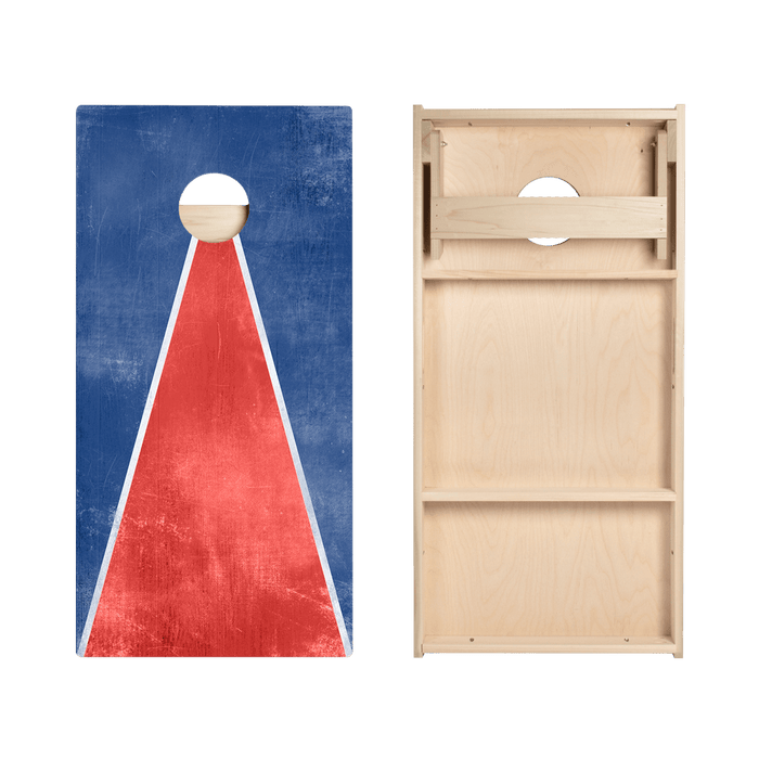 Classic Triangle - Red, White, Blue Star Cornhole Boards