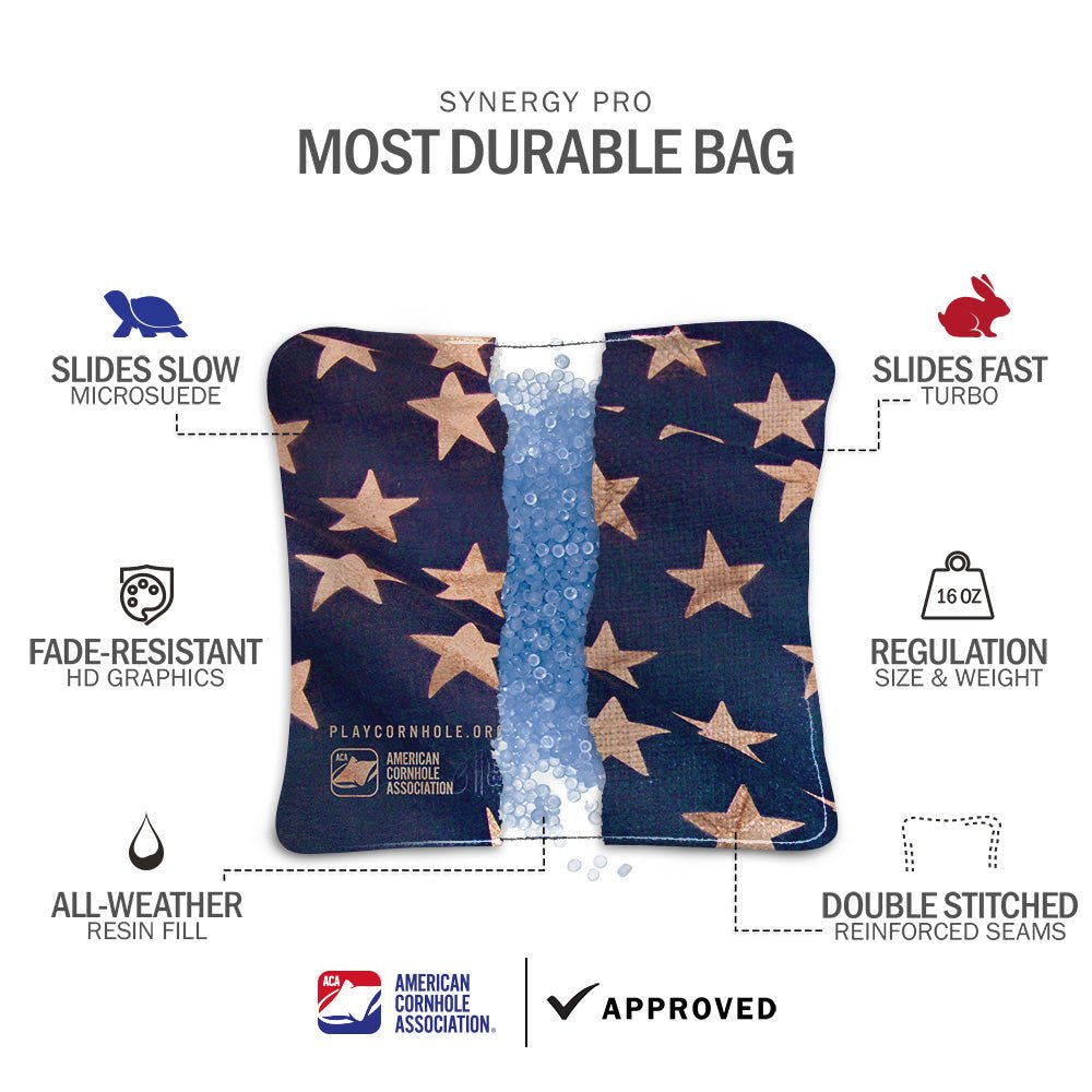 Cloth American Flag Synergy Pro Cornhole Bags