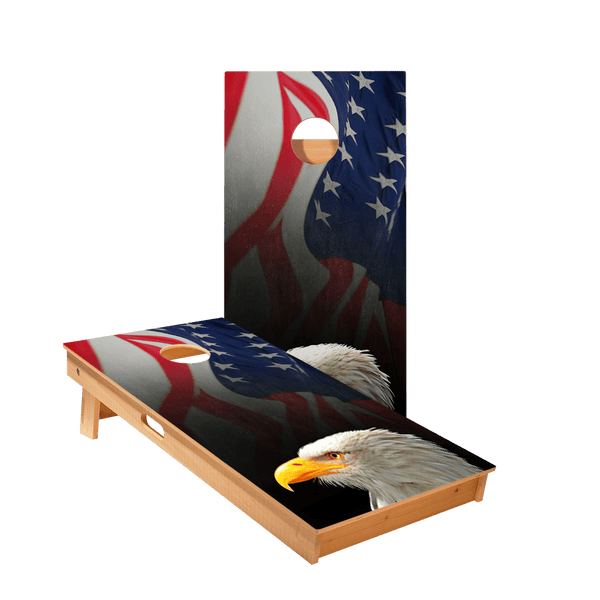 Cloth American Flag With Eagle Star Cornhole Boards