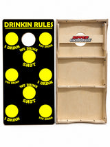 Drinkin Rules Cornhole Design