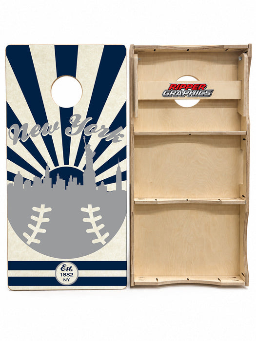 New York Baseball Cornhole Design