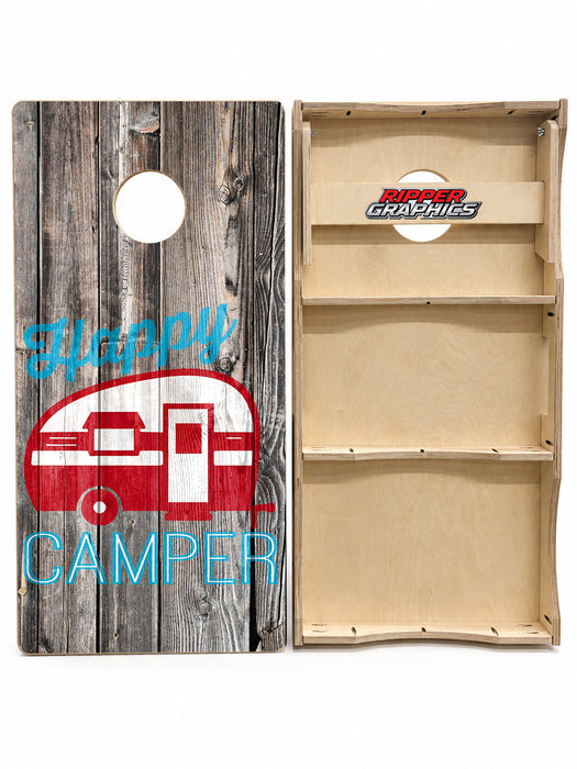 Happy Camper Cornhole Design