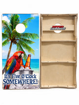 It's Five O'Clock Somewhere Cornhole Design