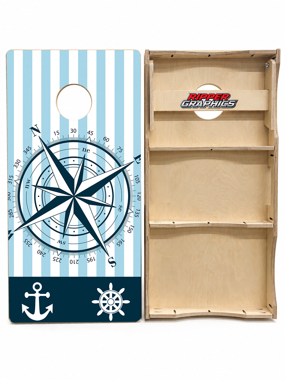 Nautical Themed Cornhole Design