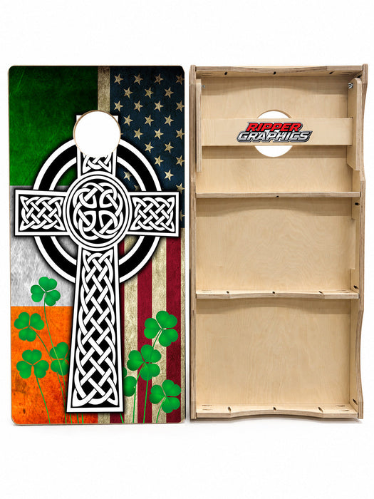 Celdic Irish American Flag Cornhole Design