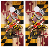 Maryland Themed Cornhole Design