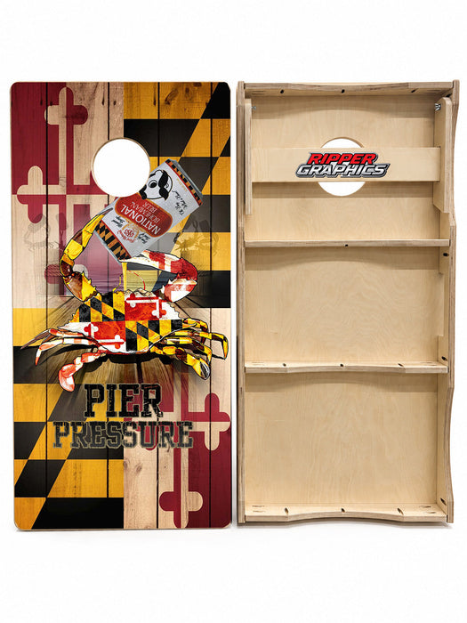 Maryland Themed Cornhole Design