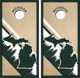 Michigan State Cornhole Design