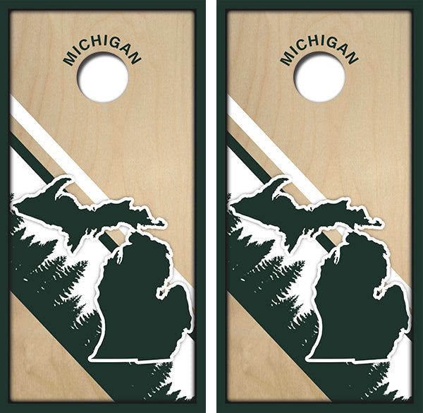 Michigan State Cornhole Design