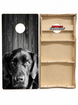 Man's Best Friend Black Lab Cornhole Design