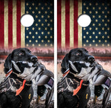 Duck Hunting Labrador Retriever Cornhole Design