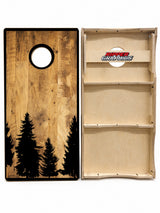 Pine Tree Forest Cornhole Design