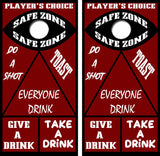 Drinking Game Themed Cornhole Design
