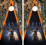 Bugling Bull Elk Cornhole Design
