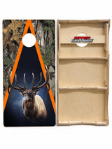 Bugling Bull Elk Cornhole Design