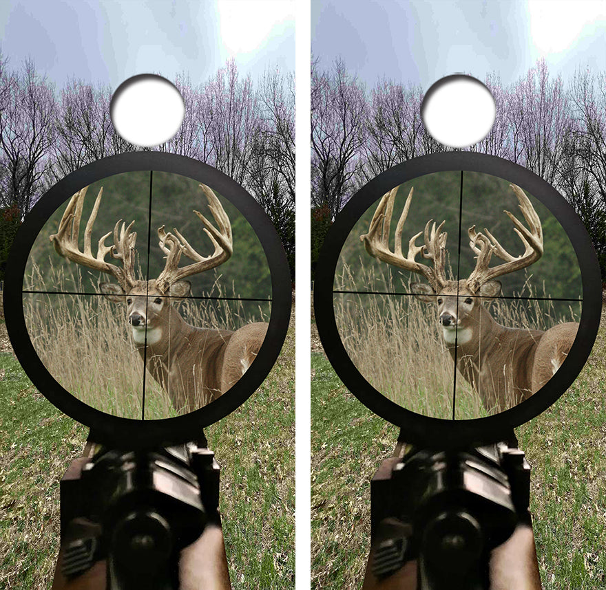 Hunting Monster Bucks Cornhole Design