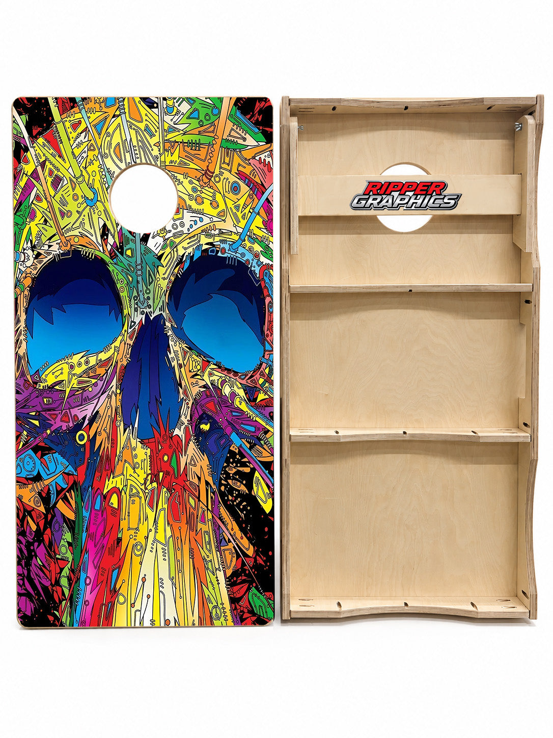 Crazy Skull Design Cornhole Design