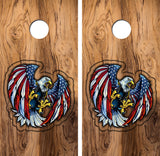 American Eagle Routered Design Cornhole Design