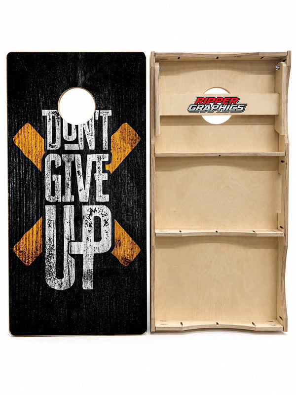 Don't Give Up Cornhole Design
