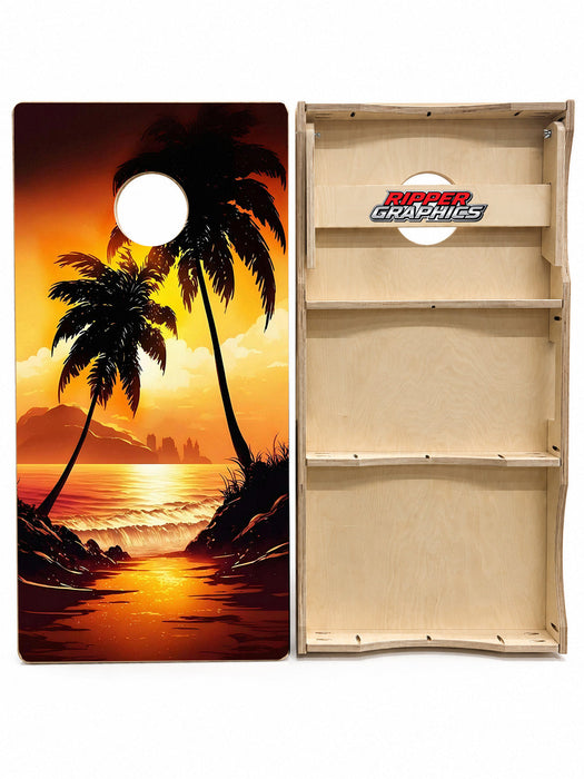 Moon Lit Cove Cornhole Design