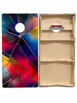 Broken Glass Cornhole Design