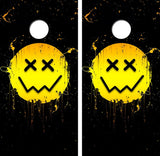Crazy Happy Face Cornhole Design