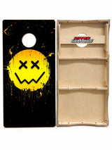 Crazy Happy Face Cornhole Design