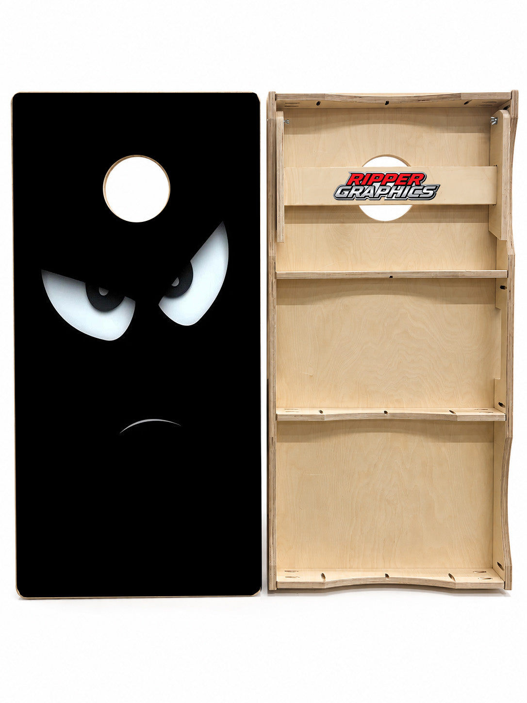 Grumpy Face Cornhole Design