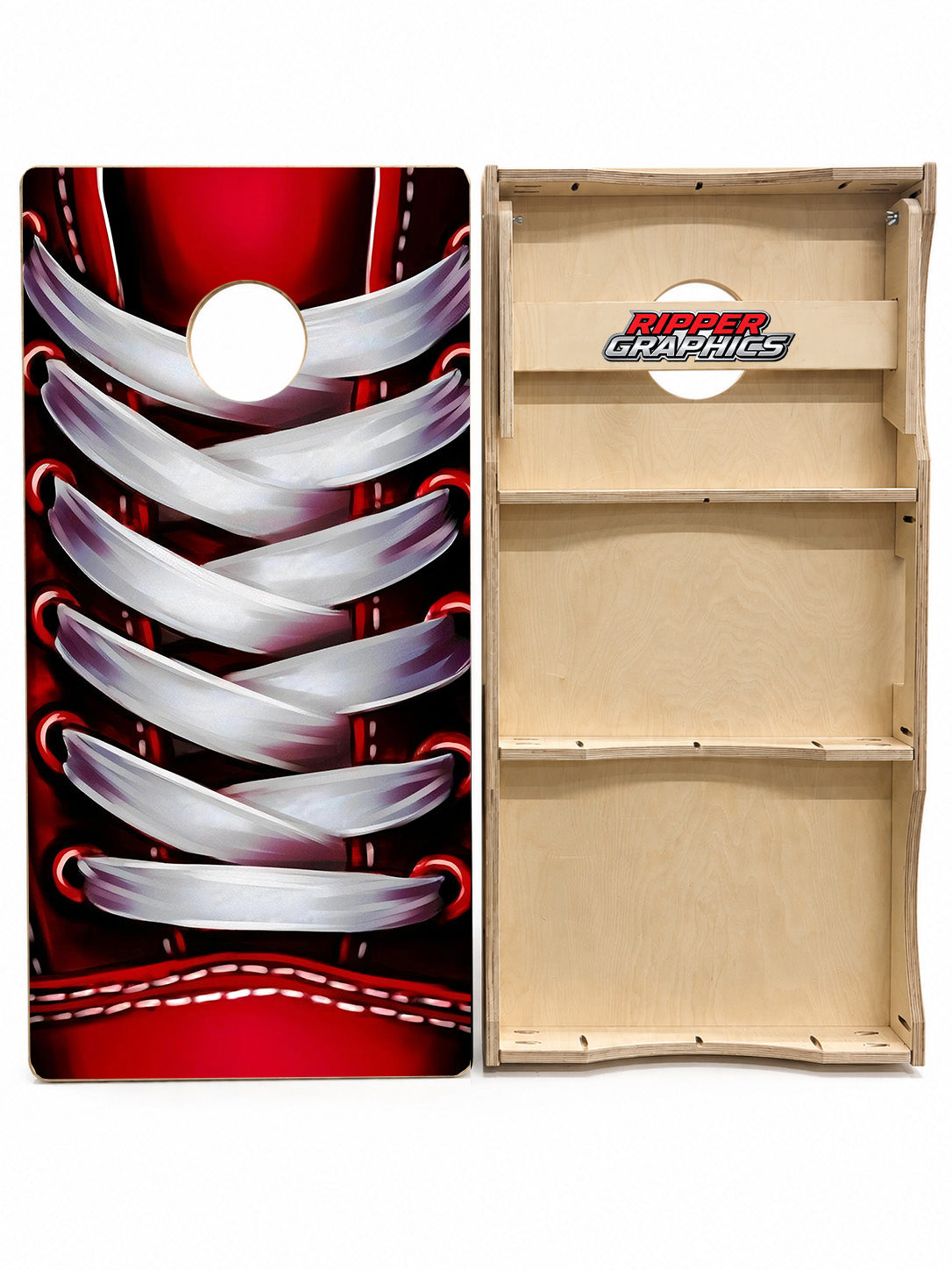 Shoelaces Cornhole Design
