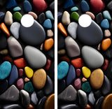 Colorful Rocks Cornhole Design