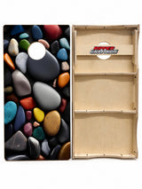 Colorful Rocks Cornhole Design