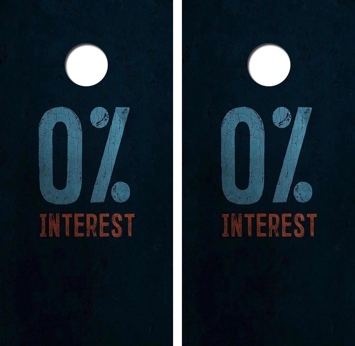 0% Interest Cornhole Design