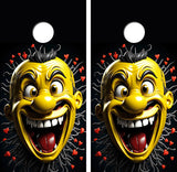 Crazy Happy Guy Cornhole Design