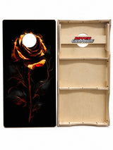 Copper Roses Cornhole Design