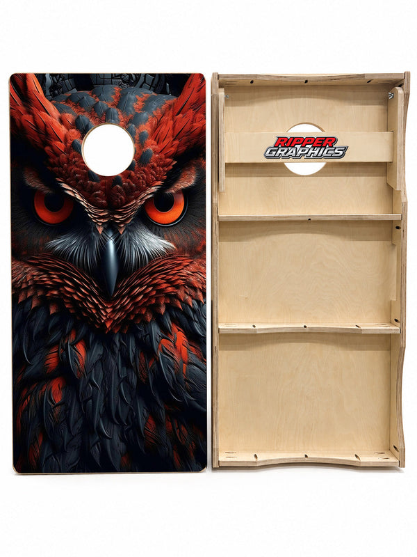 Wise Old Owl Cornhole Design