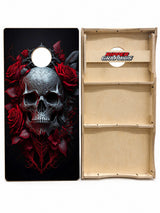 Skull Roses Cornhole Design