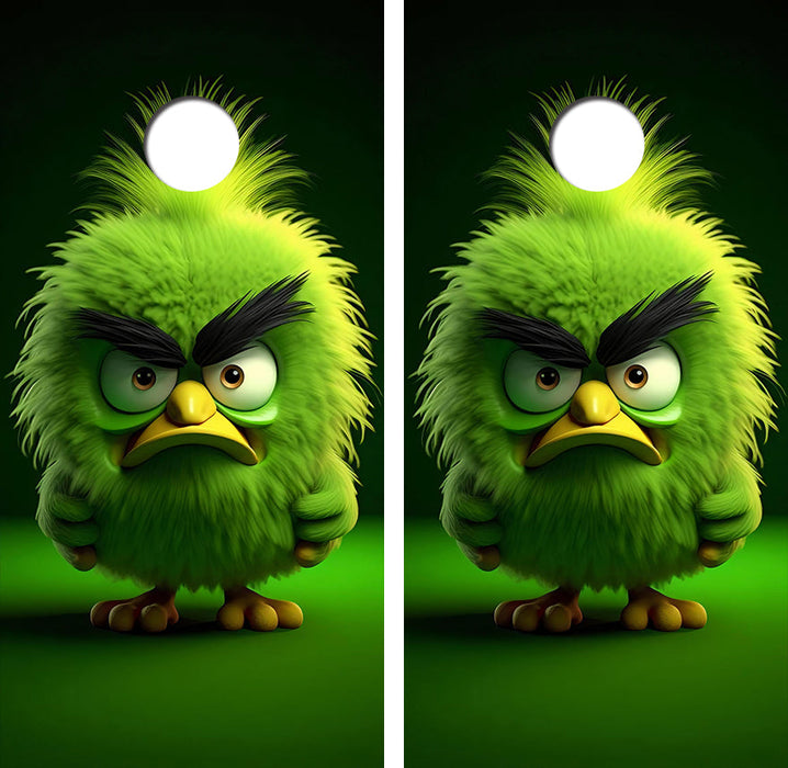Unhappy Bird Cornhole Design