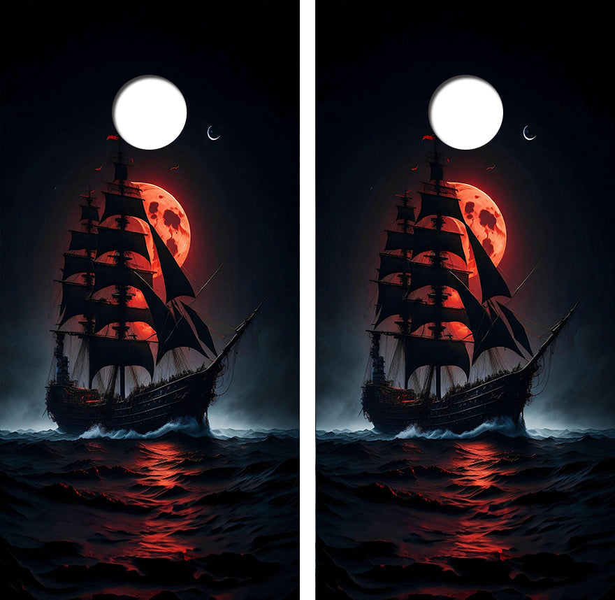 Pirate Ship Cornhole Design