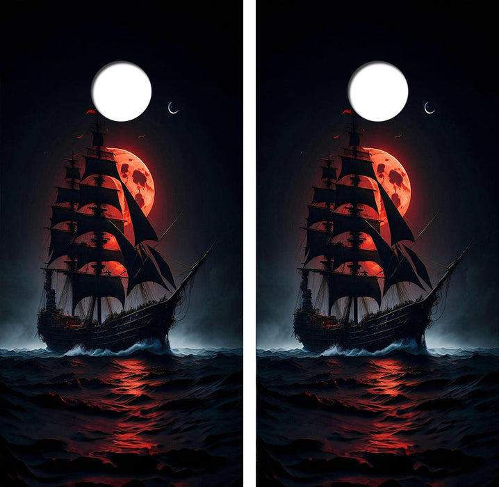Pirate Ship Cornhole Design