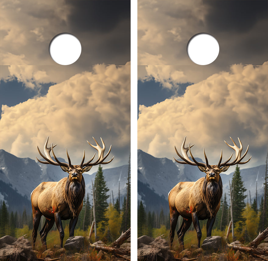 Rocky Mountain Elk Cornhole Design