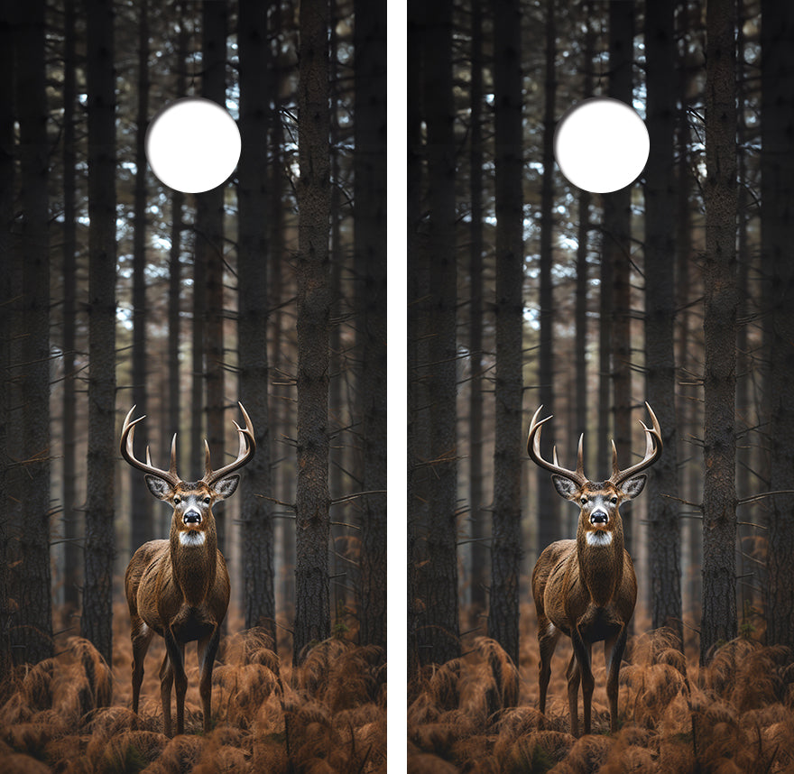 Monster Whitetail Deer Buck Cornhole Design