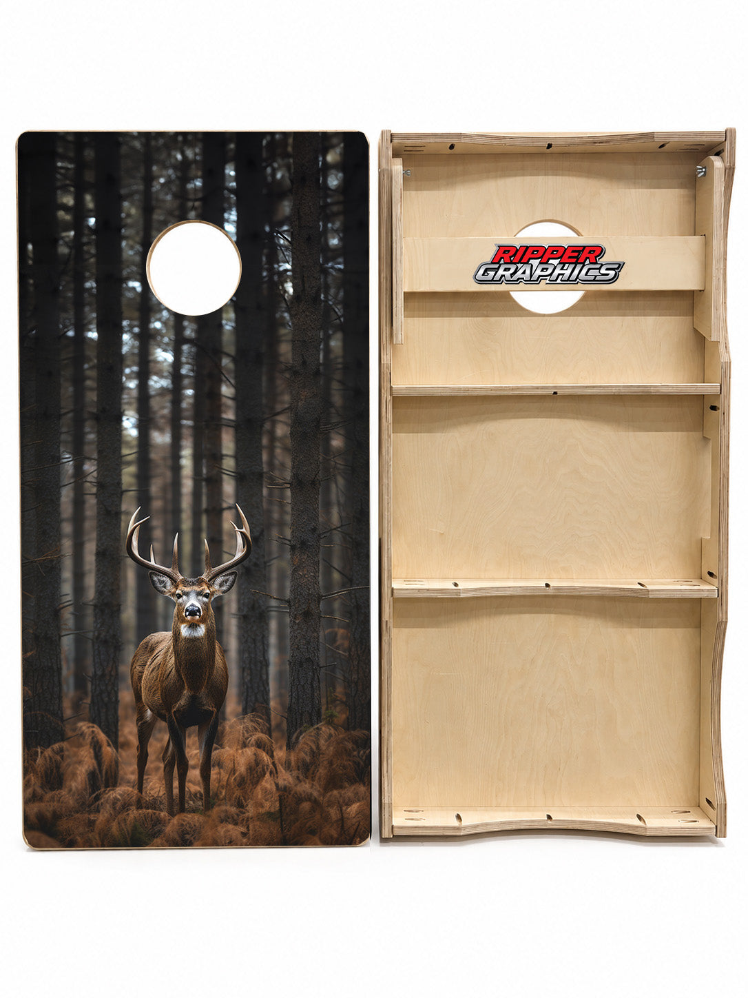 Monster Whitetail Deer Buck Cornhole Design