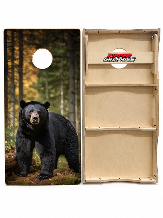 North American Black Bear Cornhole Design