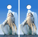 Breaching Great White Shark Cornhole Design