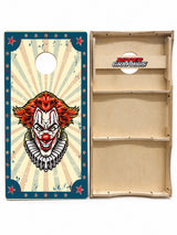 Evil Circus Clowns Cornhole Design