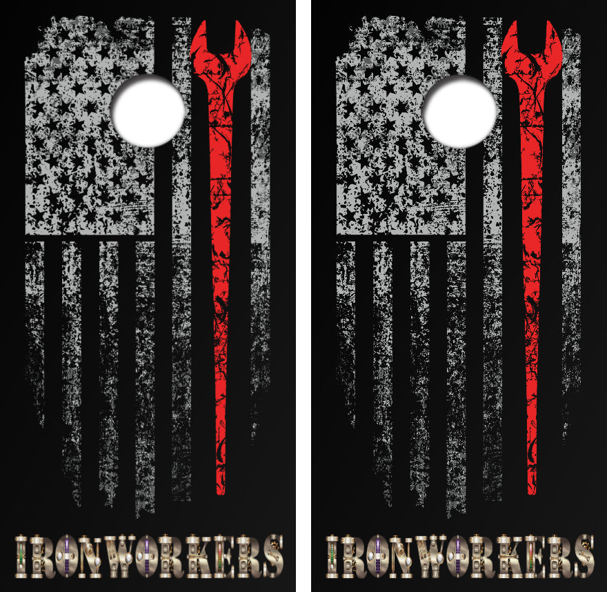 Ironworkers Cornhole Design
