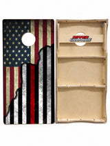 American / Red Lives Flag Cornhole Design