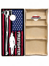Firefighter Flag Cornhole Design